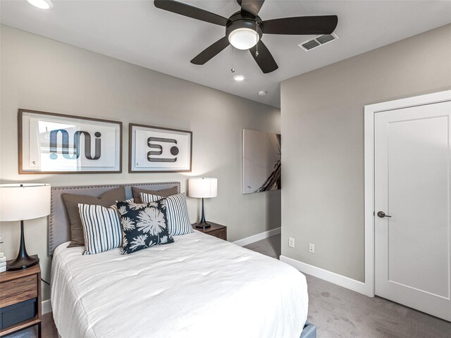 21738 Emerton Crescent Way, Cypress, TX 77433 - bedroom featuring carpet flooring, a ceiling fan, and recessed lighting