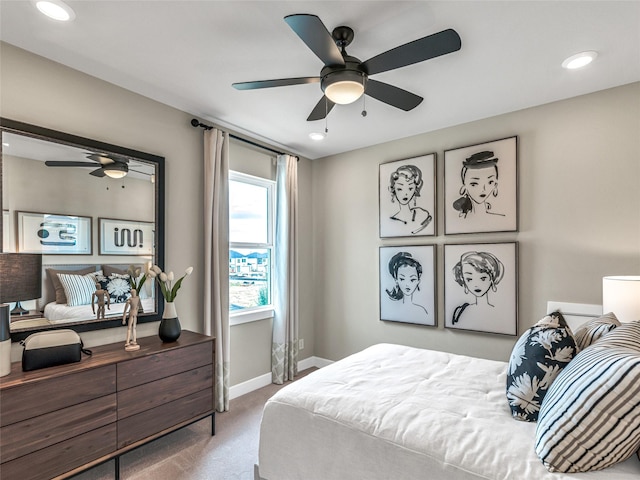 21738 Emerton Crescent Way, Cypress, TX 77433 - bedroom with carpet floors, recessed lighting, and ceiling fan