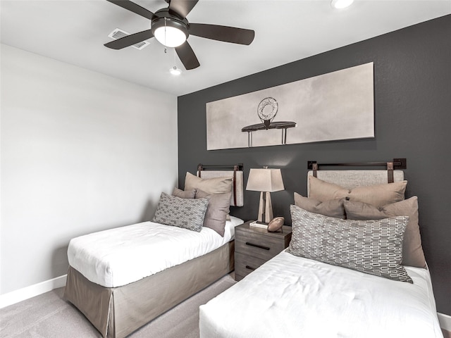 21738 Emerton Crescent Way, Cypress, TX 77433 - bedroom featuring recessed lighting, carpet, and a ceiling fan