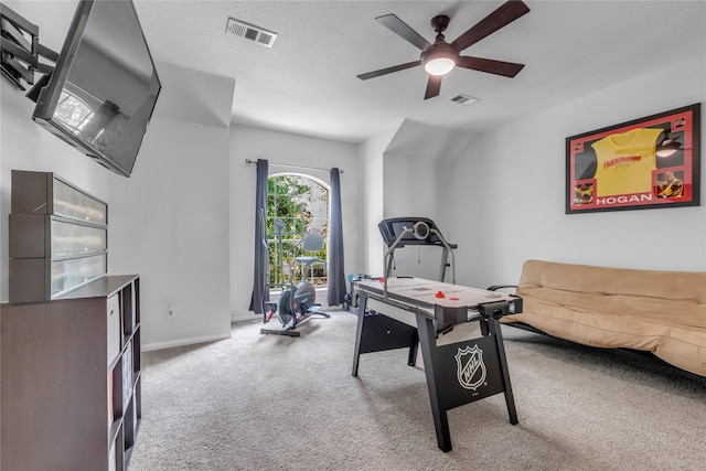 5506 Poundstone Ct, Sugar Land, TX 77479 - playroom with carpet and ceiling fan