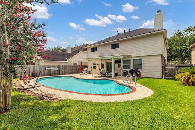 5506 Poundstone Ct, Sugar Land, TX 77479 - view of swimming pool with a fenced backyard and a patio