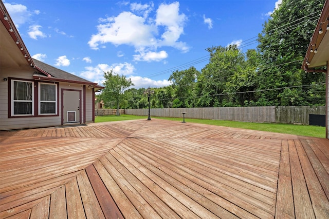 210 Southwood Cir, Baytown, TX 77520 - wooden terrace featuring a fenced backyard