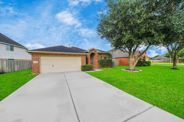 118 Long Canyon Ln, Richmond, TX 77469 - single story home with brick siding, driveway, and an attached garage