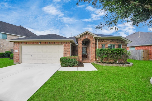 118 Long Canyon Ln, Richmond, TX 77469 - view of front of house with brick siding, a garage, and concrete driveway