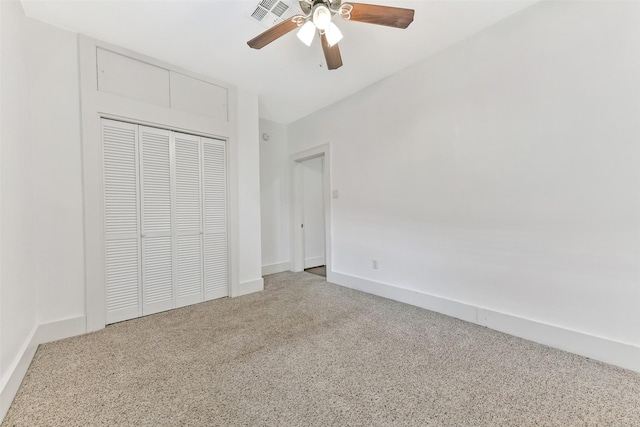 4701 Avenue N 1/2 Ave N 1/2, Galveston, TX 77551 - unfurnished bedroom with carpet floors, a closet, and ceiling fan