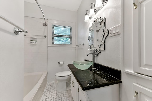 4701 Avenue N 1/2 Ave N 1/2, Galveston, TX 77551 - bathroom featuring vanity, tile patterned floors, and washtub / shower combination