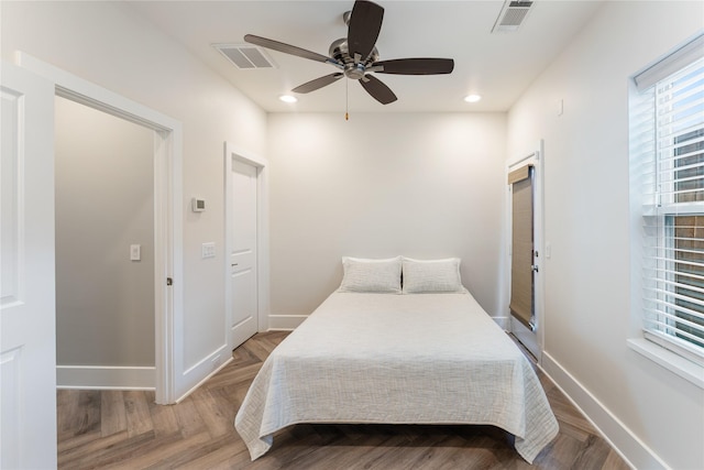 1822 Mcilhenny St Unit A, Houston, TX 77004 - bedroom featuring ceiling fan and recessed lighting