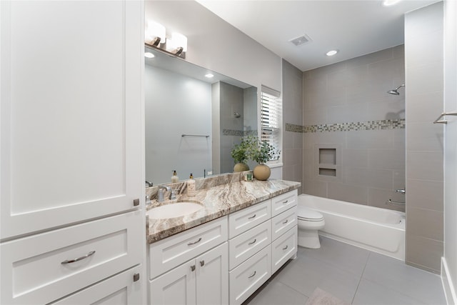 1822 Mcilhenny St Unit A, Houston, TX 77004 - full bathroom with vanity, tile patterned flooring, and bathing tub / shower combination