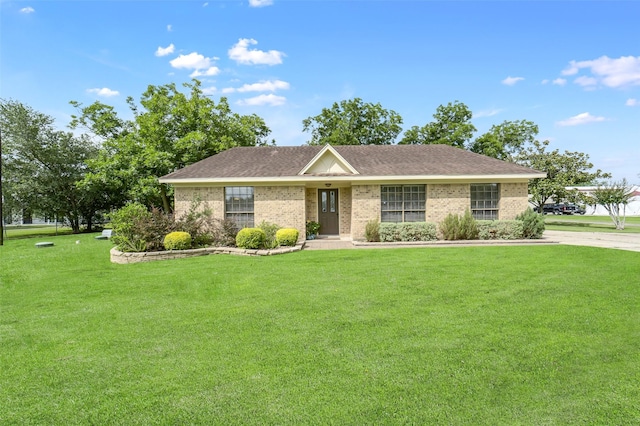 18120 County Road 127, Pearland, TX 77581 - ranch-style home featuring a front lawn, brick siding, and a shingled roof