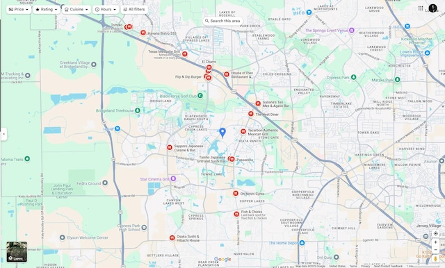 18011 Blue Ridge Shores Dr, Cypress, TX 77433 - map of property with streets / nearby areas
