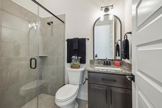 3116 Somerset Levens Ln, Houston, TX 77055 - bathroom with vanity and a stall shower