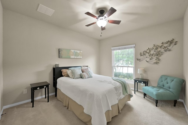 7610 Willow School Dr, Spring, TX 77389 - bedroom featuring light colored carpet and a ceiling fan