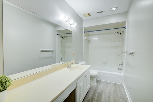 14123 Misty Meadow Ln, Houston, TX 77079 - full bath featuring wood finished floors, tub / shower combination, and vanity