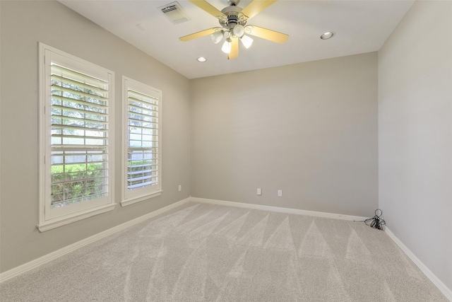 17310 Calico Peak Way, Cypress, TX 77433 - empty room featuring carpet, a ceiling fan, and recessed lighting