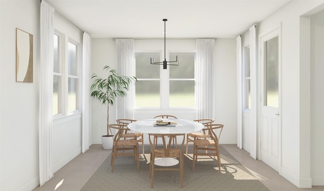 114 Luther Dean Ln, New Waverly, TX 77358 - dining area featuring a chandelier