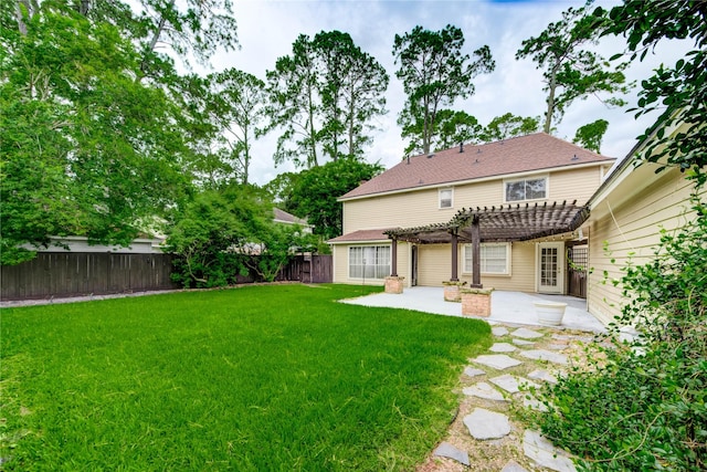 5307 Boyce Springs Dr, Houston, TX 77066 - fenced backyard with a pergola and a patio area