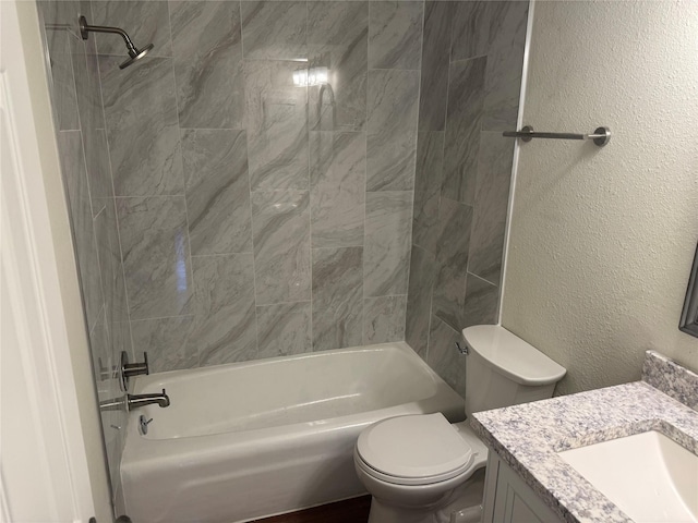 8446 Cabot St, Houston, TX 77078 - full bath with vanity, shower / bathtub combination, and a textured wall