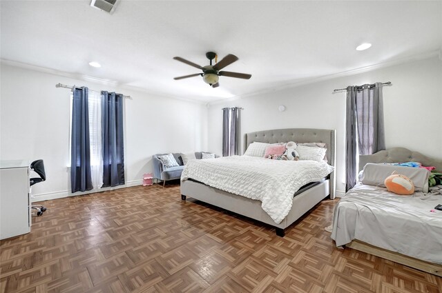 1802 Kowis St, Houston, TX 77093 - bedroom with recessed lighting and ceiling fan