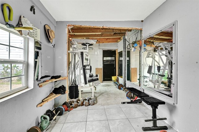 1802 Kowis St, Houston, TX 77093 - exercise room featuring tile patterned floors