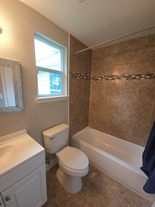6227 Cavalier St Unit 770, Houston, TX 77087 - bathroom with shower / bath combination, vanity, and tile patterned flooring
