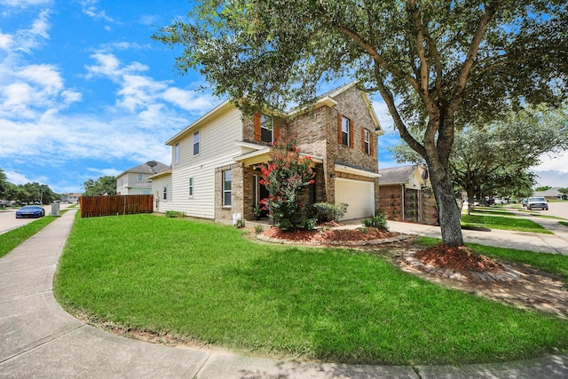 3811 Rosalind Ln, Houston, TX 77053 - view of home's exterior with driveway, brick siding, and an attached garage