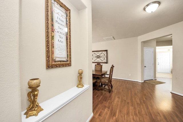 3811 Rosalind Ln, Houston, TX 77053 - hallway with baseboards and wood finished floors