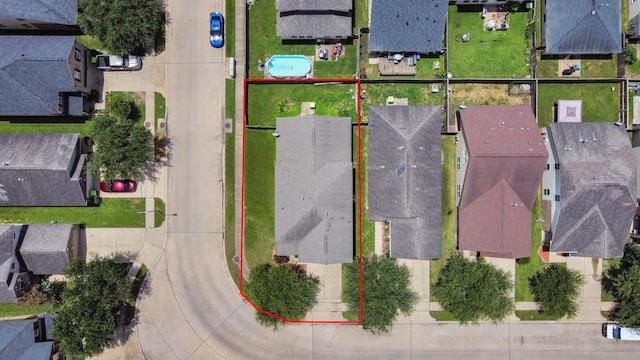 3811 Rosalind Ln, Houston, TX 77053 - aerial perspective of suburban area with property parcel outlined