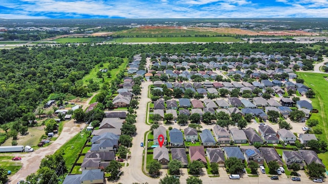 3811 Rosalind Ln, Houston, TX 77053 - aerial view of property and surrounding area featuring nearby suburban area
