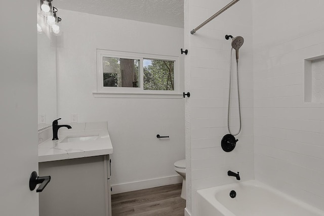 3 Meadow Beauty, The Woodlands, TX 77381 - bathroom with vanity, shower / tub combination, and wood finished floors