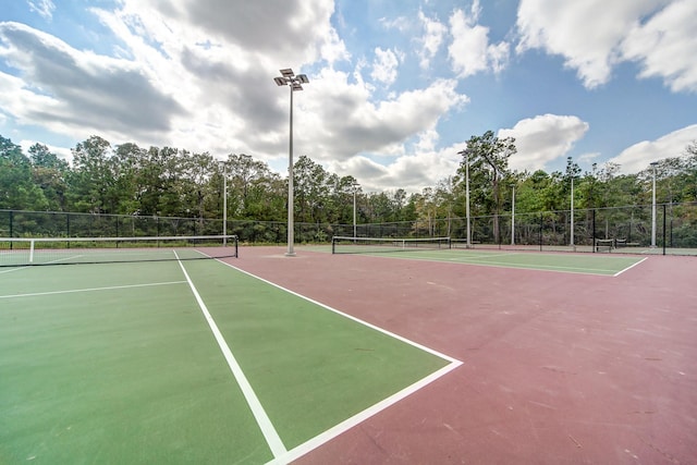 1912 Golden Spruce Ln, Conroe, TX 77301 - view of tennis court featuring community basketball court and view of scattered trees