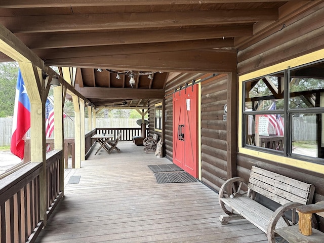 203 W Elder St, Colmesneil, TX 75938 - view of wooden terrace