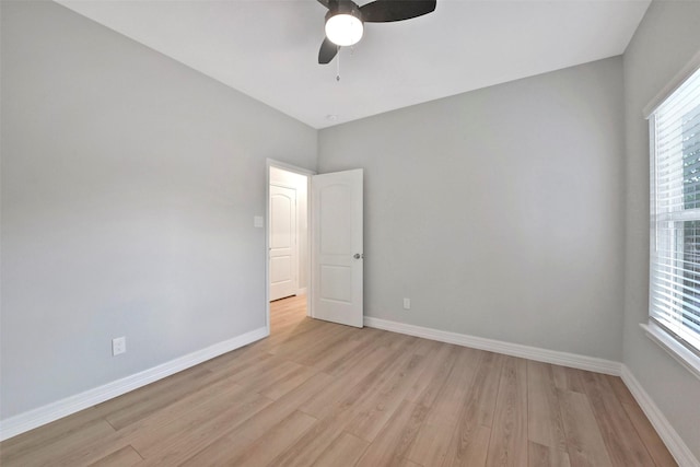 411 E 37th St, Houston, TX 77018 - empty room featuring light wood-type flooring and ceiling fan