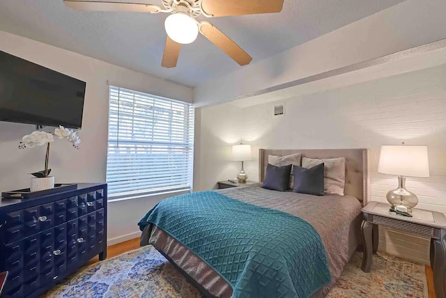 1265 Du Barry Ln, Houston, TX 77018 - bedroom featuring ceiling fan and wood finished floors