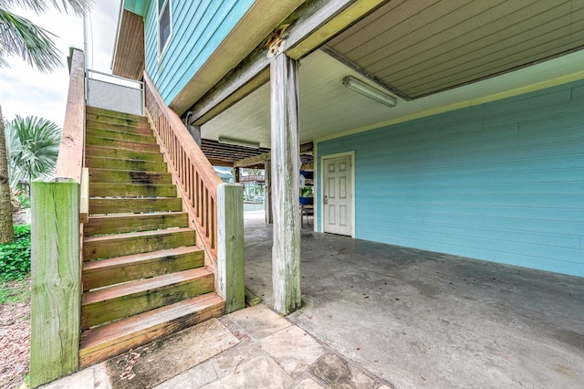 211 Anchor Dr, Freeport, TX 77541 - view of patio / terrace with stairs