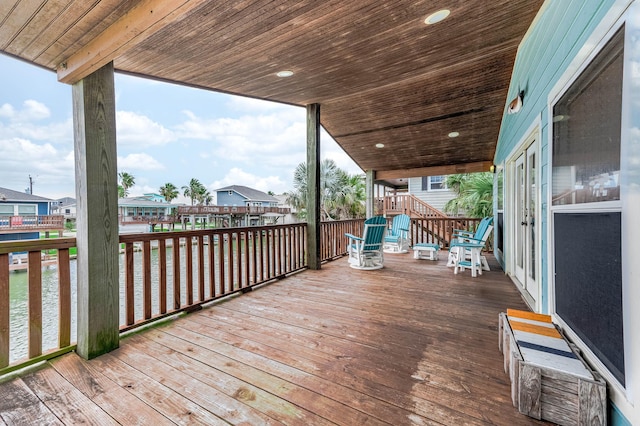 211 Anchor Dr, Freeport, TX 77541 - wooden deck featuring a residential view