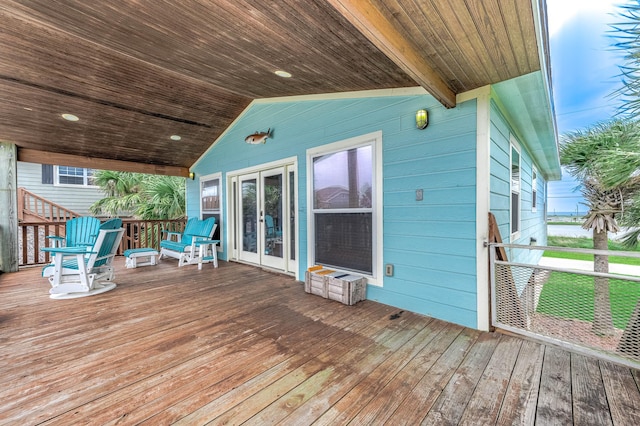 211 Anchor Dr, Freeport, TX 77541 - deck featuring french doors