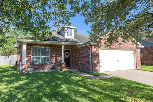 14939 Stablewood Downs Ln, Cypress, TX 77429 - view of front of home featuring a garage, brick siding, concrete driveway, and a shingled roof