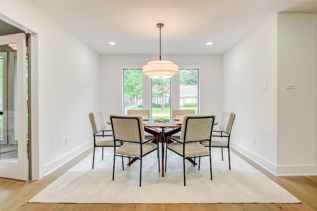 2831 Shadowdale Dr, Houston, TX 77043 - dining room featuring light wood-style flooring and recessed lighting