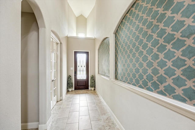 19427 Stanton Lake Dr, Cypress, TX 77433 - foyer featuring a towering ceiling and arched walkways