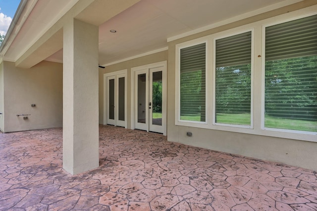 3403 Wooded Ln, Conroe, TX 77301 - view of patio / terrace featuring french doors
