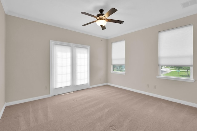 3403 Wooded Ln, Conroe, TX 77301 - spare room featuring carpet flooring and ceiling fan