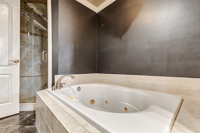 3022 Triway Ln, Houston, TX 77043 - bathroom with a shower stall and a tub with jets