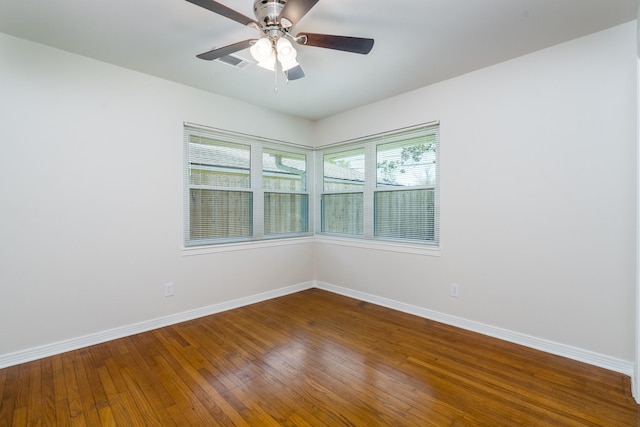2007 Lamonte Ln, Houston, TX 77018 - empty room featuring hardwood / wood-style floors and a ceiling fan