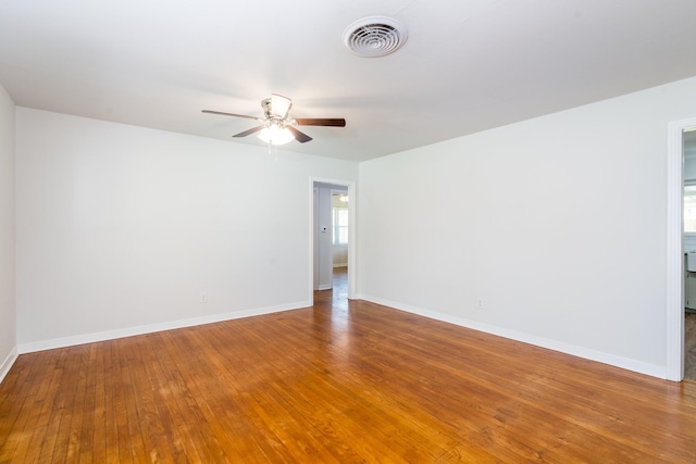 2007 Lamonte Ln, Houston, TX 77018 - spare room featuring a ceiling fan and hardwood / wood-style flooring