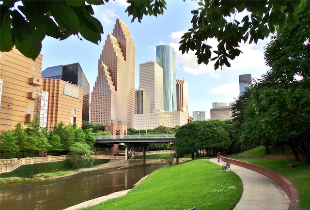 4292 Childress St, Houston, TX 77005 - view of home's community featuring a view of skyline and a water view