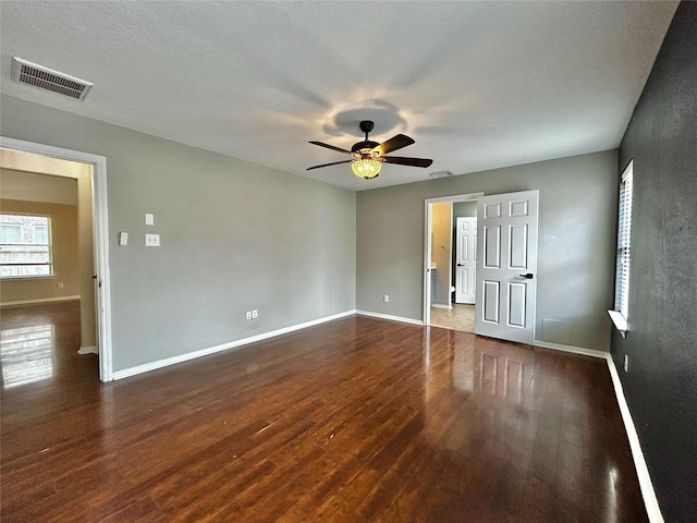2110 Sterling Oaks Dr, Rosharon, TX 77583 - unfurnished bedroom with wood finished floors and a ceiling fan