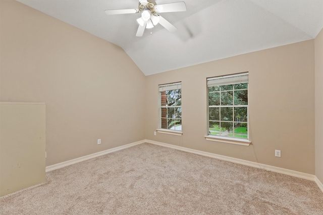 1922 Briarchester Dr, Katy, TX 77450 - carpeted spare room featuring vaulted ceiling and a ceiling fan