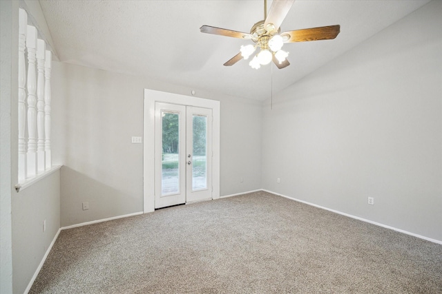 2850 Pheasant Run, Humble, TX 77396 - spare room with carpet floors, a ceiling fan, and lofted ceiling