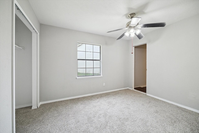 2850 Pheasant Run, Humble, TX 77396 - unfurnished bedroom featuring carpet, ceiling fan, and a closet