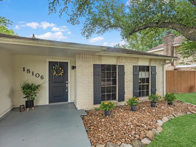 18106 Cypress Spring Dr, Spring, TX 77388 - view of exterior entry with brick siding